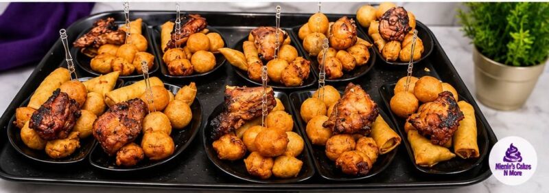 freshly prepared small chops from Nienie's Cakes N More