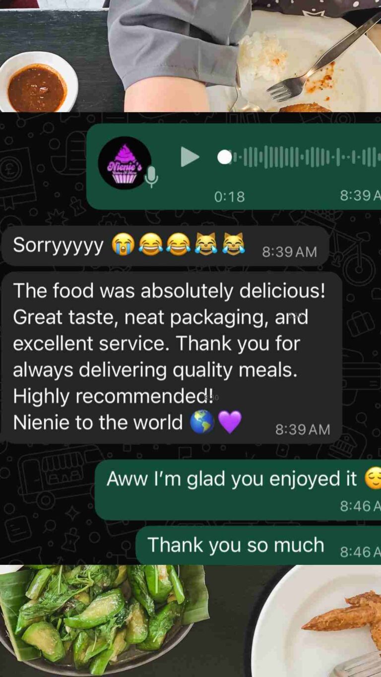 customers enjoying Nienie's Cakes N More products